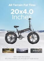 ENGWE EP-2 PRO 1000W Folding Electric Bicycle for Adults, 20" 4.0 Fat Tire Dirt Bike with 48V 13AH Battery Up to 28MPH 75Miles, 7-Speed All Terrain Ebike for Mountain Beach Snow - Image 2