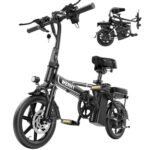 Y6 Electric Bike for Adults 750W Peak Motor, 22 mph Folding Ebike, 14" Adults Electric Bicycles, 499.2Wh Battery, 28 Miles Range, Mini E Bikes for Adults and Teens