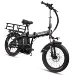 32Ah Electric Bike with 750W 28MPH Motor 20 inch Fat Tire Folding Electric Bike Urban City Commuter Ebikes for Adults Men Women with Baskets