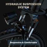 ESKUTE Netuno 27.5" Electric Bike, 750W Peak Bafang Motor, Top Speed 22MPH, 48V 15Ah Large Capacity Battery, Hydraulic Front Suspension, Adult Electric Bicycles with 7 Speeds and Disc Brakes - Image 5