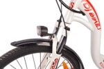 DJ City Bike 750W 48V 13Ah Step-Thru Power Electric Bicycle, Pearl White, LED Bike Light, Fork Suspension and Shimano Gear - Image 7