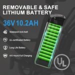 Electric Bike for Adults, 26 inch Step Thru Electric Bicycle with 36V Removable Battery and 7-Speed Gears, 500W Brushless Motor Cityrun Ebike Electric Street Bike - Image 3