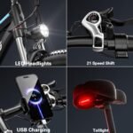 Electric Bike for Adults,750W Brushless Motor,21 Speed Gear,32MPH 55 Miles Ebike,48V15Ah Removable Battery Electric Mountain Bike,Commuting E Bike with Fork Suspension - Image 6