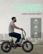 Folding Electric Bike for Adults with 500W Motor (Peak 720W),20" 4.0 Fat Tire Ebike,48V 13Ah Removable Battery UL 2849 Certified, Adults Electric Bicycles E-Bike,7-Speed and Front Suspension - Image 4