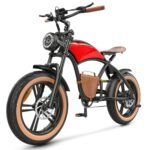 HIDOES B10 Cowboy Style Electric Bike for Adult 1000w Brushless Motor 48V 13AH Battery, 20"×4'Fat Tires Double Brake System 35Miles Max Range 37MPH Max Speed Beach Mountain Off Road Electric Bicycle