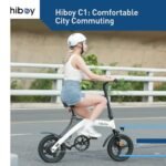 Hiboy C1 Electric Bike for Adults, Max 20MPH Speed & 43.5 Miles Range（PAS）, 500W Peak Motor and Removable Battery, Front Suspension Electric Bicycle, 14" Foldable ebike for Adults and Teens - Image 6