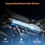 E Bikes for Adults Electric, Electric Motorcycle with 1200W Brushless Motor, 20 Inches Fat Tire Electric Bike, Electric Bicycle with Full Suspension, 20AH Removable Battery, Travel Bag - Image 3