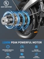 Electric Bike for Adults 1200W Peak Motor 30MPH 60 Miles 48V 15AH (720WH) Battery Folding Electric Bike 20 Inch Fat Tire Ebike Foldable Ebikes for Adults Electric Bicycle with UL 2849 Certified - Image 2