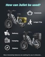 Juliet/JulietⅡ(2024 Upgraded) 48V/52V 60Ah Peak 1200W/Peak 1700W Electric Bike Up to 200 Miles Long Range Electric Bike 20 * 4.0 Fat Tire Electric Bike Full Suspension Adult Electric Bicycles - Image 2