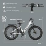 Likebike Electric Mountain Bike,26" Fat Tire Electric Bike for Adults Peak 720W, 48V 13Ah Battery,UL 2849 Certified,Step Thru Ebike,Off Road E-bike 25MPH 7-Speed and Front Suspension Electric bicycles - Image 7
