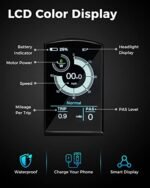 XL 750W Folding Electric Bike,Mobile Phone App Control Ebike, 8-Speeds Ebike for Adults 48V 15AH Removable Hidden Battery City Ebike 20" 4.0 Fat Tire Commuting Ebike - Image 5