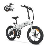Folding Electric Bike for Adults, 500W 20" x 4.0" Fat Tire Electric Bicycles, 36V 10.4Ah Removable Battery Weighs Only 45lbs, 22MPH & 20-50 Miles, 2 in 1 City Commuting & Mountain Beach Ebike