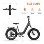 SISIGAD Folding Electric Bike,Foldable Ebike,20"x 4" Fat Tire Ebike,500w Motor Peak 1000w,48V 15Ah Removable Battery,40Miles Range 25Mph,7-Speed Gear,City Ebike for Men Women - Image 3