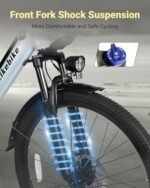 Seeker S 26" Electric Bike for Adults, UL 2849 Certified, Step Through Electric Bicycle with 350W Motor, 36V 9Ah Removable Battery, 20MPH E-Bikes with 7-Speed & Front Suspension - Image 2