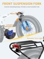 Electric Bike for Adults 1200/1400W Peak, 30/28MPH 60 Miles,720WH Battery 20x 4.0 Fat Tire Folding Ebikes for Adults Foldable with APP/Anti-Theft Alarm/BAFANG Motor/Hydraulic Brakes & UL 2849 - Image 6