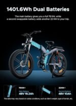ENGWE X26 Fat Tire Electric Bike, 1200W(Peak) Motor Ebike for Adults,95 Miles 31MPH 26'' Mountain Ebike，48V19.2A(29.2Ah-Dual Battery Option),All Terrain - Image 3