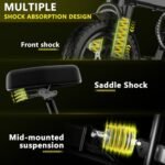 Electric Bike for Adults, Ebike,14" Folding Electric Bike 350W 36V 12Ah Built-in Battery 20MPH,20+Miles,3 Riding Modes, Commuting - Image 6