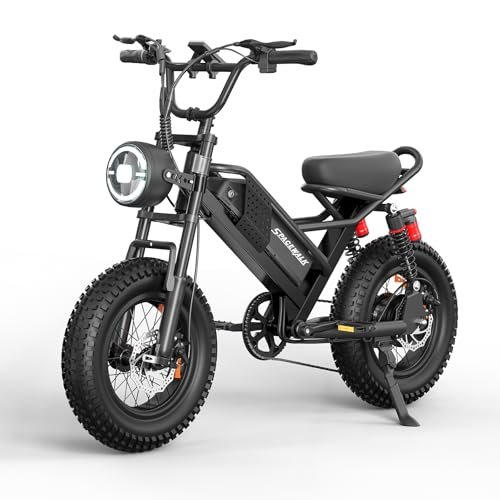 Version 1.0.0 Spacewalk Small Electric Bike,16" Fat Tire Ebike,Compact Design,More Suitable for Riders Under 5'2", and Teenagers with 750W Motor, 21.7MPH with Removable 48V/15AH Battery,50-Miles Motorcycle - Image 1