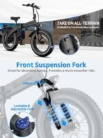 Electric Bike for Adults 1200/1400W Peak, 28/30MPH 60 Miles, 720WH Battery 20'' x 4.0 Fat Tire Folding Ebikes for Adults, with APP/Anti-Theft Alarm/NFC/BAFANG Motor/Hydraulic Brakes & UL 2849 - Image 5