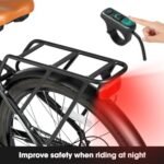 HILAND Electric Bikes for Women Men, City Commuter Ebike for Adults Electric Bicycle, 26 inch 350W 20MPH Motor, 480Wh 10Ah Battery, 7 Speed, Black White - Image 6