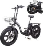 Folding Electric Bike 20'' Fat Tire Ebike for Adult, 2000W 32MPH Electric Bicycle with 48V 23AH 1104WH Removable Battery 7 Speed City Bike