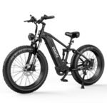 ESKUTE Spark Y Electric Mountain Bike, 1500W Peak Bafang Motor with Max Speed 28Mph, Up to 70Miles Range, 26"x4.8" Fat Tires Ebike with Full Suspension