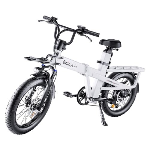 Version 1.0.0 Electric Bike, Folding Electric Bike with 62 Miles Range, 48V Removable Battery, 20 Inches Fat Tire for Beach Cruiser City Commute Mountain - Image 1