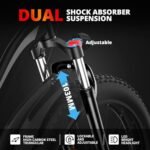 EB26 Electric Bike for Adults Peak 1500W Electric Bicycle 48V 15AH (720WH) Battery Electric Bike 26" Fat Tire Mountain 28mph 7 Speed Gears Dual Shock Absorber Electric Bike - Image 4