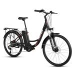 Totem Electric Bike for Adults - 750W Peak Motor Ebike with 374Wh Anti-Theft Li-ion Battery, 26" Electric Commuter Bike 20MPH, 7-Speed and Mechanical Locking Suspension Fork