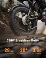 CycHunter Electric Bike for Adults, 48V 26Ah Dual Battery Moped Style Ebike, 1000W Peak Motor, 150 Miles PAS Range, 7 Speed Gearing, 28mph electric dirt bike, Full Suspension Electric Bicycles - Image 2