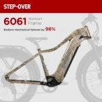 E-Scout PRO, 750W Peak 1000W Electric Bike Adults, 80Miles Motor Ebike, 48V 20Ah Battery, 26'' Fat Tire 28MPH Bicycle for Snow Beach Mountain Off Road Commuter - Image 5