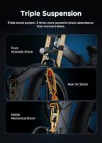 ENGWE X26 Fat Tire Electric Bike, 1200W(Peak) Motor Ebike for Adults,95 Miles 31MPH 26'' Mountain Ebike，48V19.2A(29.2Ah-Dual Battery Option),All Terrain - Image 6