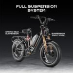 (2024 Newest) EAhora LunaⅡ Peak 1500W Dual Motor Electric Bike for Adults 48V 20A 30-33MPH Dual Hydraulic Brakes Ebike 80-120Miles Longe Range Fat Tire Electric Bicycle for Man and Woman - Image 4