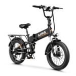 F3 Electric Bike for Adults with 1500W Motor Peak,48V 624Wh Removable Battery Max 74 Miles 28MPH,20" x 3.0 Fat Tire Folding Electric Bike with 7-Speed and Full Suspension.