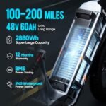 HEDONIC Juliet [2024 Newest] Electric Bike for Adults 1000W 48V 60Ah 100+Miles Long Range E-Bike 20" Fat Tire Full Suspension Electric Bicycle with Smart Display - Image 2