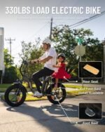 Breeze 1500W Peak Electric Bike for Adults, 120Miles 30AH Dual Batteries Long Range Ebike, All Terrain for Mountain, Snow, Beach, Step Through Fat Tires Electric Bike, 2 Seater (US Warehouse) - Image 4