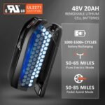 ADDMOTOR Electric Trike for Adults, 750W Rear Motor Electric Tricycle, 48V 20Ah, 85MI, 380lbs, M-360 II Semi-Recumbent Fat Tire Etrike, 3 Wheel Electric Bike for Senior, Parking Brake, Differential - Image 5