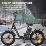 CycFree Electric Bike for Adults,1000W Peak Motor Ebike with 48V 15.6Ah Removable Battery up to 75+Miles & 20MPH Commuter Electric Bicycle, 20" Fat Tire All-Terrain Step-Thru 7-Speed E Bike - Image 5