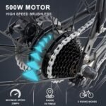 Electric Bike for Adults 28" E Bike with 500W Motor 36V 15AH Removable Battery Electric Bicycles Range 35-75 Mile with 7 Gears, UL2849 Certified - Image 3