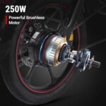 DYU Electric Bike for Adults Teens, D3F 14 in Folding Electric Bicycle,Commuter City E-Bike with 250W Motor and 36V 10AH Lithium-Ion Battery,40-45 Miles Travel Range - Image 3