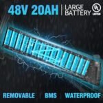 Folding Electric Bike for Adults, 2000/1500/1000W Brushless Motor Ebike,30/37MPH,15/20AH Removable Battery, Fat Tire Mountain Ebike with Disc Brake, Shamano 7 Speed - Image 2