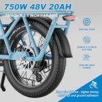 ABORON Electric Bike, 350LBS Loading Aluminum Ebike, 48V Lithium Battery UL Certified, 7-Speed Fat Tire E-Bicycle ﻿ - Image 3