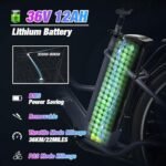 RCB Electric Bike, 500W Electric Bike for Adults, 26" Ebike Adult Electric Bicycles, 55Miles 20MPH Commuting Electric Mountain Bike, 36V 472Wh Battery, 7-Speed, 26" Tires and Front Fork Suspension - Image 3