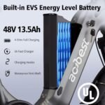 Electric Bike for Adults, 20" X4 Fat Tire Ebikes with 750w Brushless Motor, 48V 15AH Removable Battery, Step-Thru E Bicycle Bike up to 28MPH, 7-Speed, Knight - Image 2