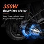 ENGWE T14 Mini Electric Bike for Adults Teens, 14" City Commuter Folding Ebike, 600W Motor 48V 10AH Battery Range 37Mile 20MPH Electric Bicycles Shock Absorptions Ebikes - Image 2