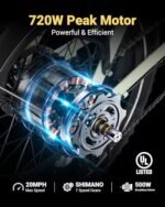 Folding Electric Bike 20" x 4.0 Fat Tire Electric Bicycle,48V Lithium Removable Battery,Peak 720W Folding Ebike for Adult,5 Pedal-Assist Levels& Large LCD Display,Step Through ebike for Adult - Image 3