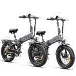 Jasion X-Hunter Electric Bike for Adults,1400W Peak Motor 30MPH Max Speed 48V 13AH Removable Battery, Full Suspension System Design,20''*4.0 Fat Tire Foldable Ebike,7-Speed Bicycles,Grey+Grey