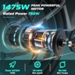 Vivi ACE01 Electric Bike for Adults, 26" x 4.0 Fat Tire Ebike, 1475W Peak Motor Torque Sensor Electric Mountain Bike, 25MPH Electric Bicycle with 48V 15AH Battery, 7 Speed, Hydraulic Brake, UL 2849 - Image 2