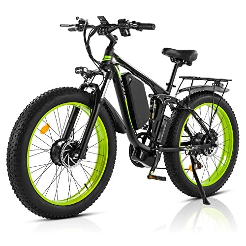 Version 1.0.0 Electric Bike for Adults, 2000W Ebikes 26"x4" Fat Tire Bicycle, Dual Motor 48V/22.4Ah Removable Larger Battery Bikes for Beach Mountain Snow Commute Off-Road Ride with UL Certified - Image 1