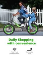 750W Electric Bike for Adults, Folding Ebike 48V 13Ah Removable Battery Max Speed 25MPH,Full Suspension System Design 20''×3.0''Fat Tire Electric Bicycle - Image 3